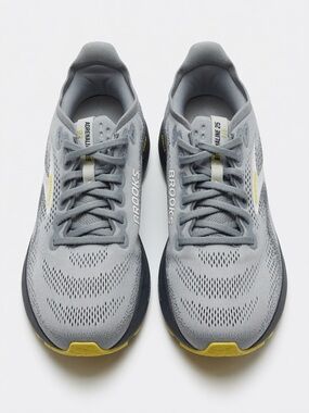 Men’s Brooks Adrenaline & Glycerin 25 Gray Mesh Running Sneakers Size 9 2E Wide
